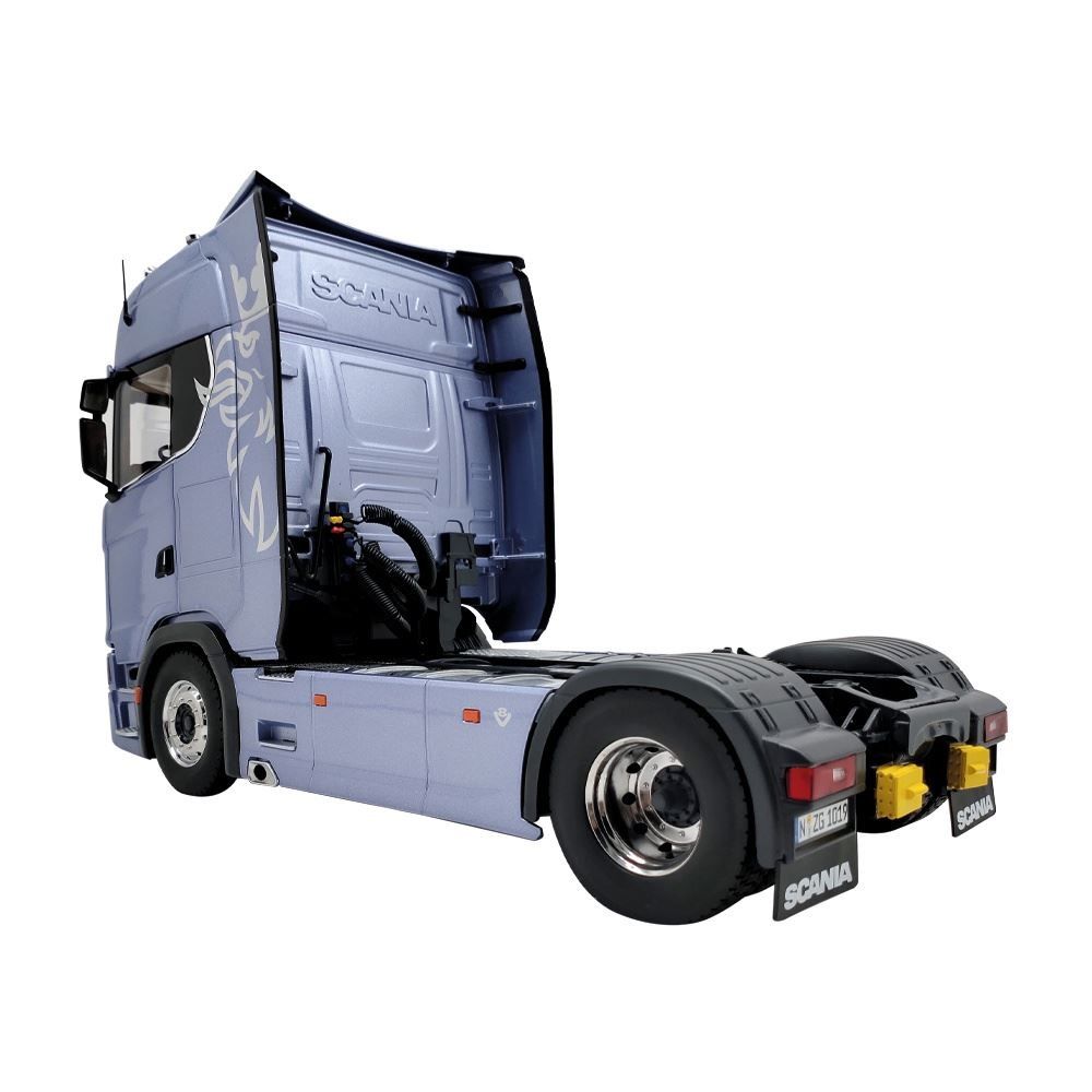 Scania V8 730S fiction blue/decor 1:18 NZG