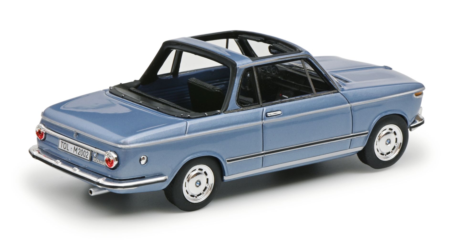BMW 2002 Baur Convertible Fjiord blue metallic 1:43 Schuco