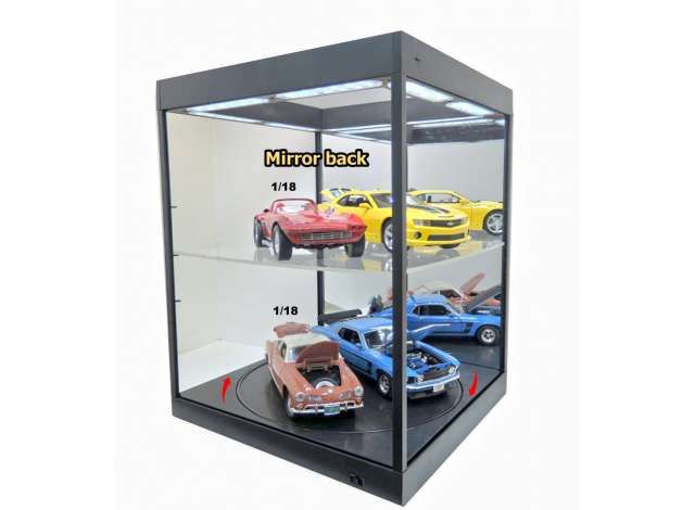 Plastová vitrína s LED osvětlením pro 2 modely 1:18 Triple9 Collection