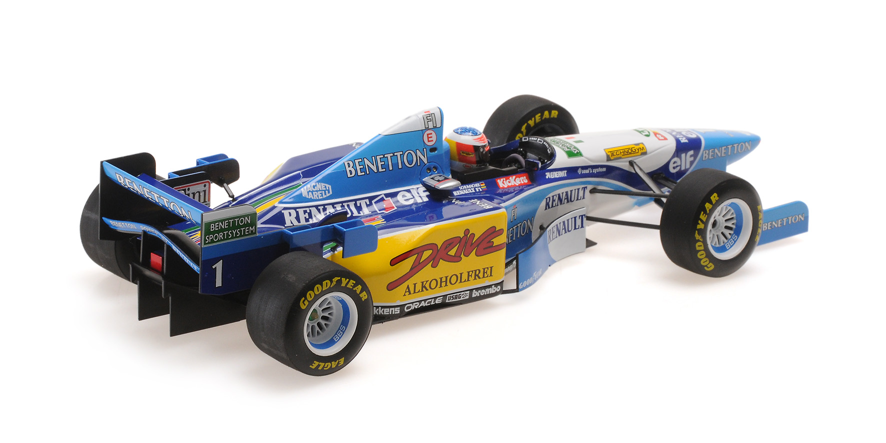 Benetton Renault B195 #1 Michael Schumacher Winner French GP 1995 1:18 Minichamps 