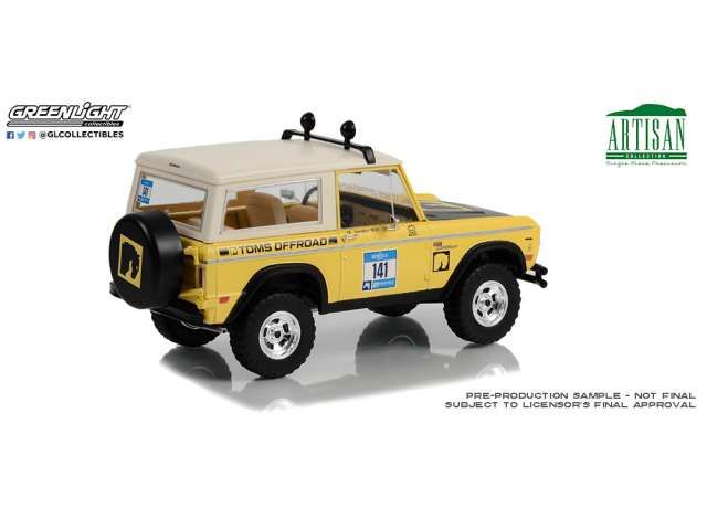 Ford Bronco #141 Rebelle Rally Toms Offroad Roaming Wolves 1969 1:18 Greenlight