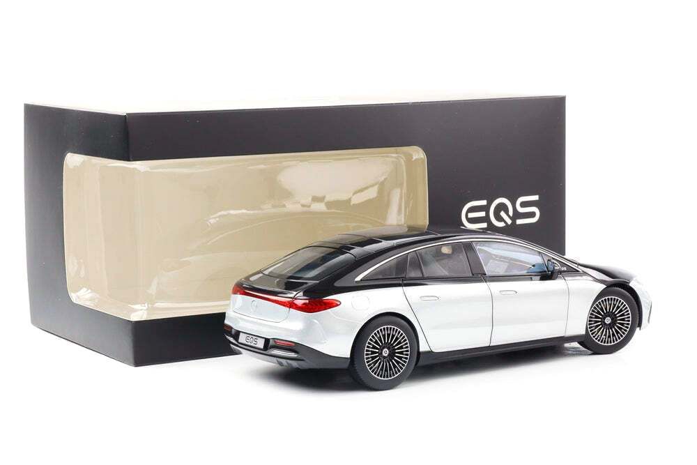 Mercedes-Benz EQS V297 with Light black/silver 1:18 NZG