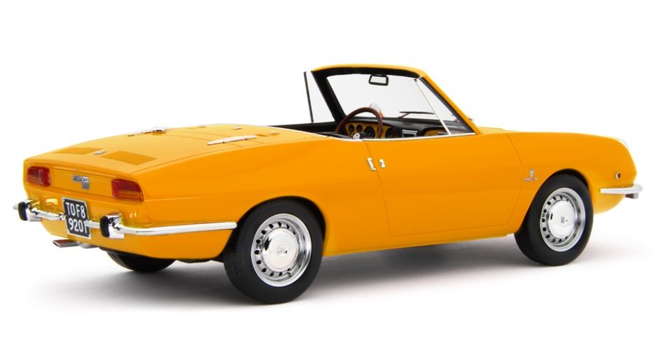 Fiat 850 Sport Spider 1968 yellow 1:18 Laudoracing Model 