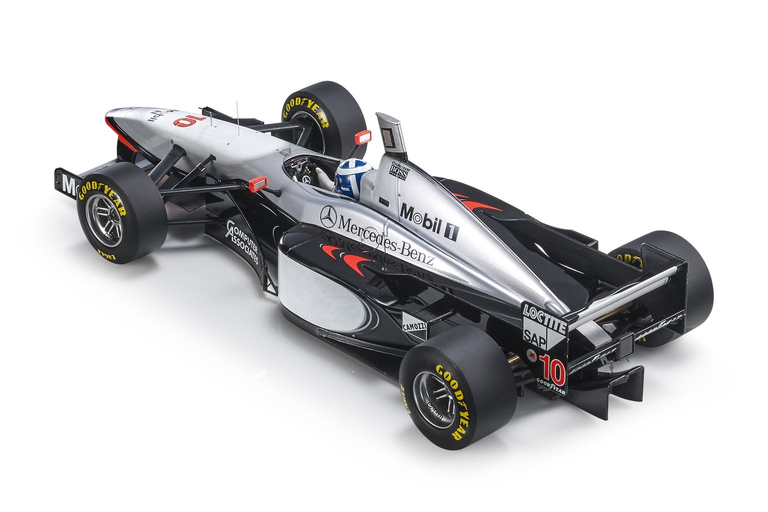 McLaren F1 MP4/12 Mercedes #10 D.Coulthard Winner Australian GP 1997 + Pilot Figure 1:18 GP Replicas