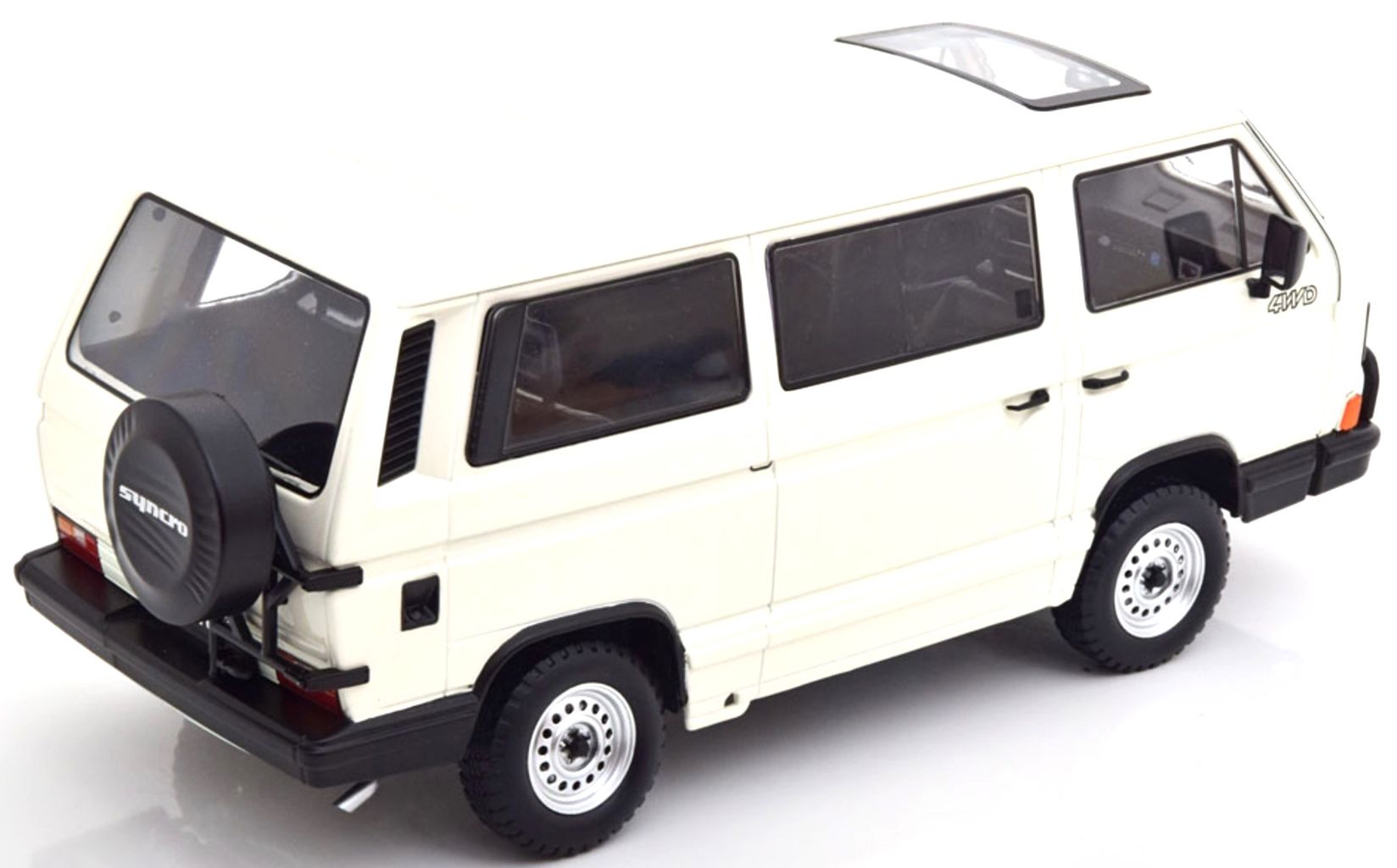 Volkswagen T3 Minibus SYNCRO 1987 white 1:18 KK Scale