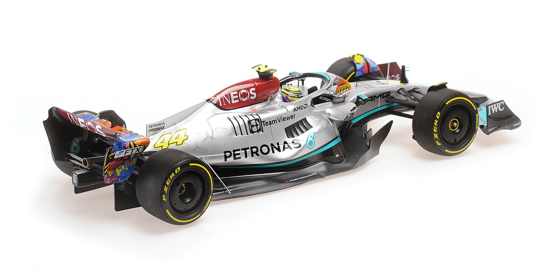 Mercedes-AMG Petronas F1 Team F1 W13 E Performance #44 L.Hamilton Miami GP 2022 1:18 Minichamps 