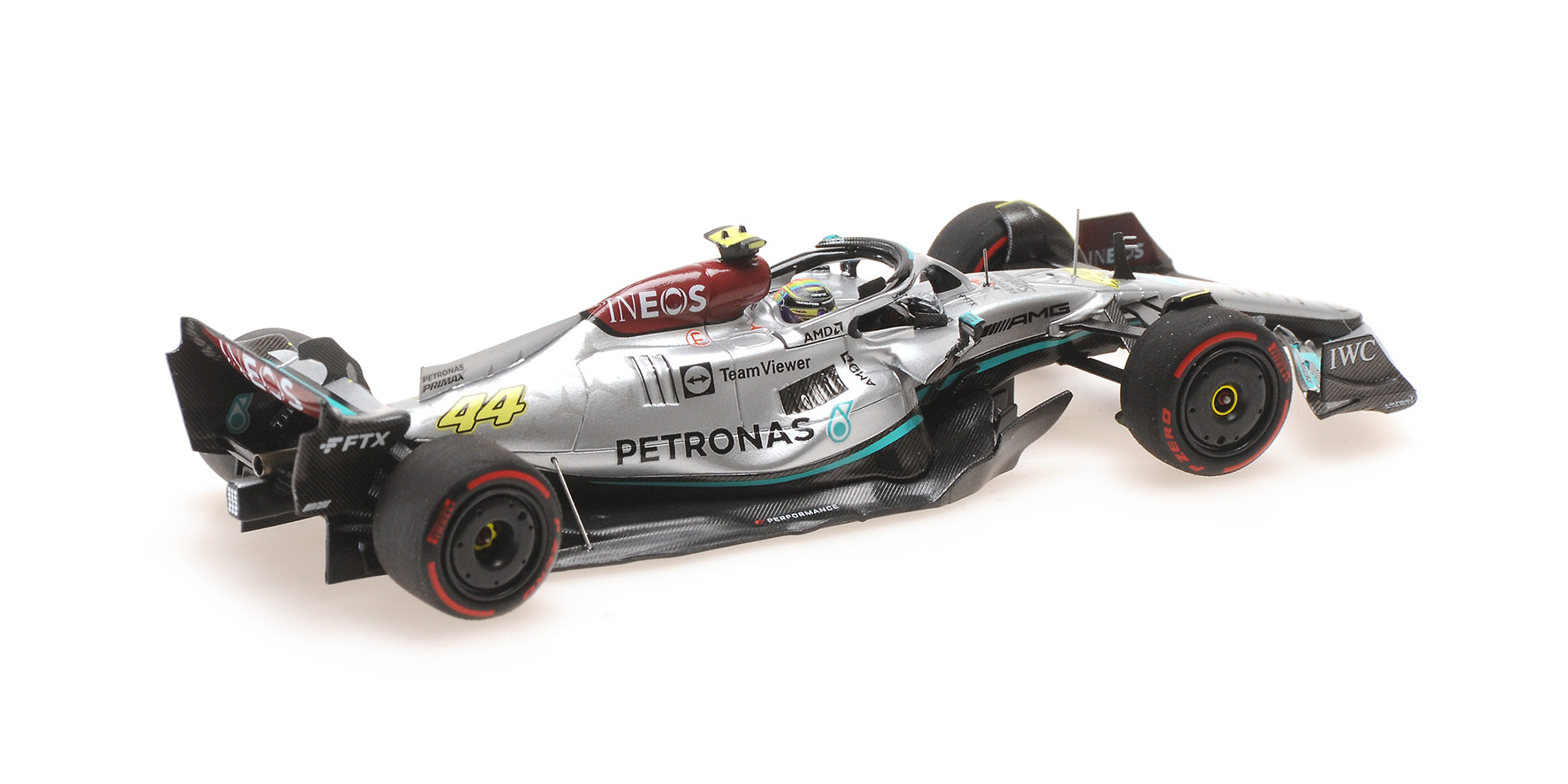 Mercedes-AMG Petronas F1 Team F1 W13 E Performance #44 L.Hamilton 2nd Hungarian GP 2022 1:43 Minichamps