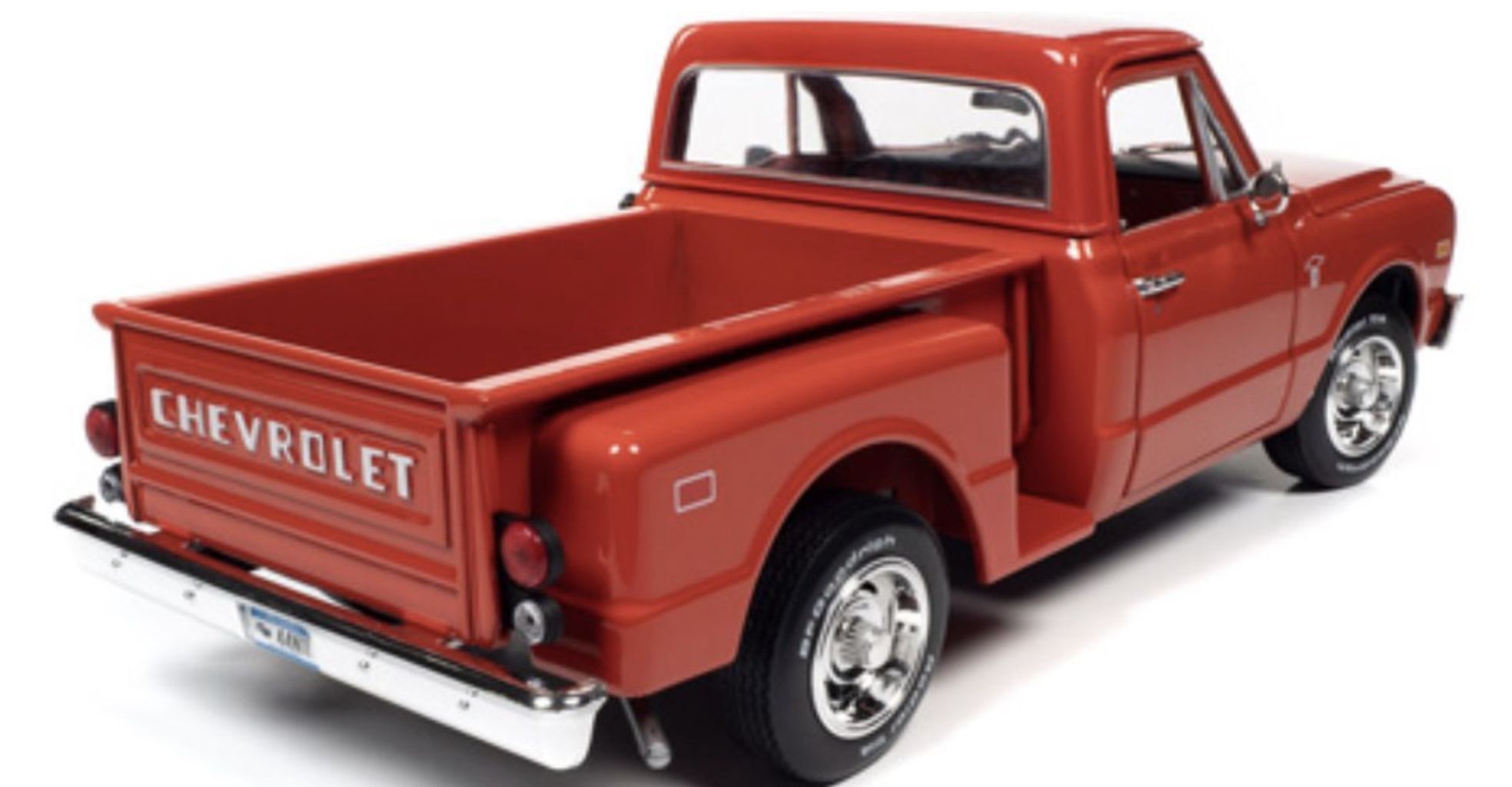 Chevrolet C10 Pickup Sidestep 1968 514 vermillion red 1:18 Auto World