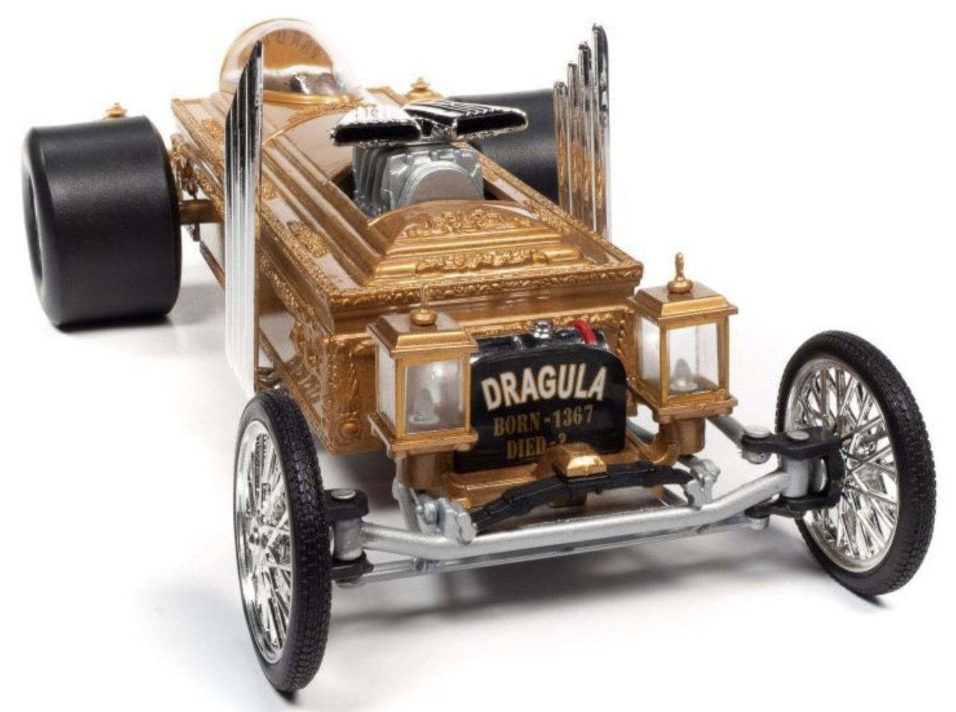 The Munsters Drag-u-la with Butch Patrick Signature 1:18 Auto World