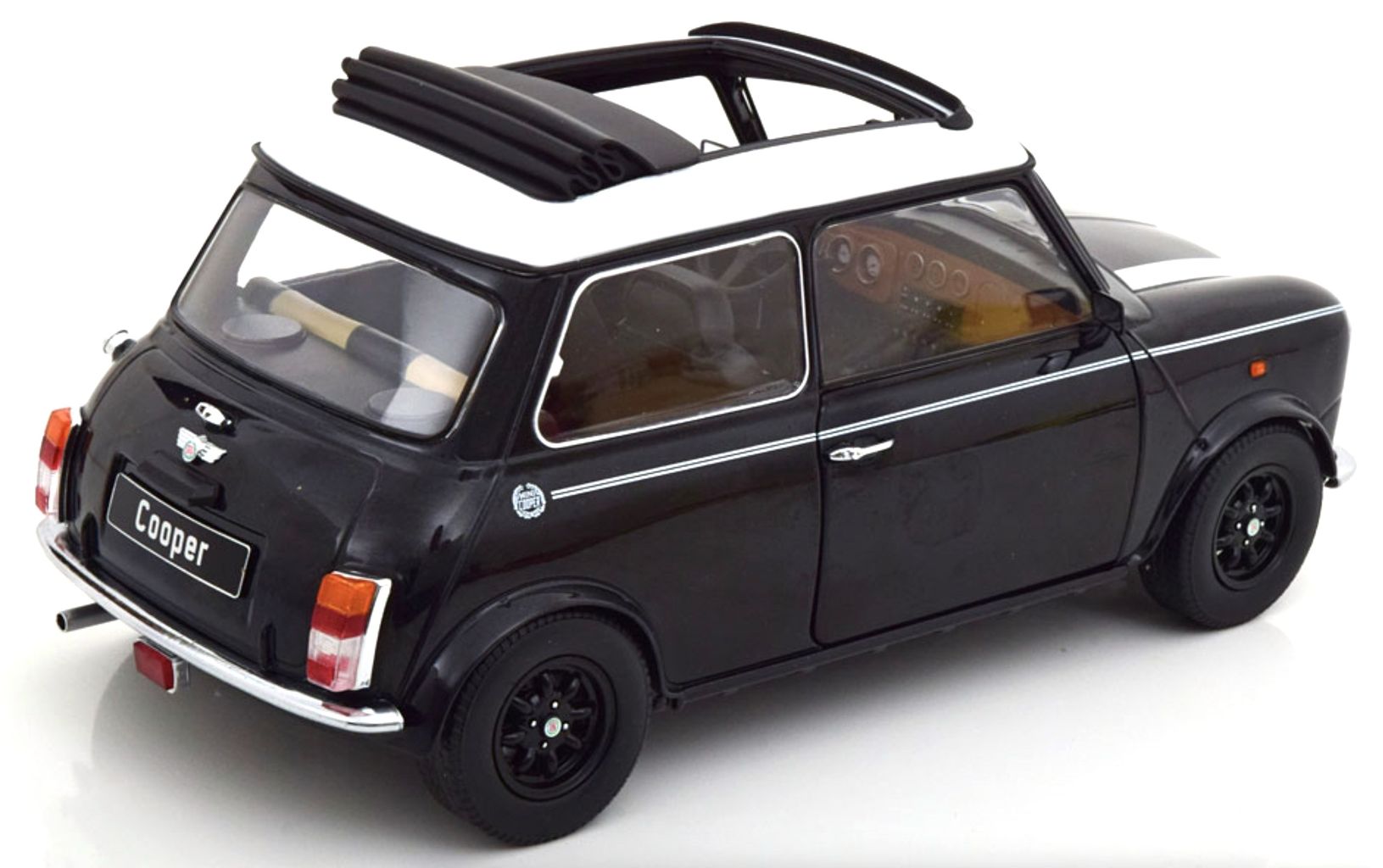 Mini Cooper Sunroof LHD 1992 black/white 1:12 KK Scale