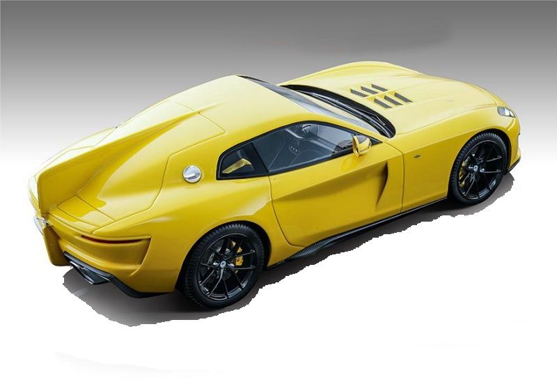 Touring Superleggera AERO-3 Based Ferrari F12 Berlinetta Chassis 2022 yellow 1:18 Tecnomodel