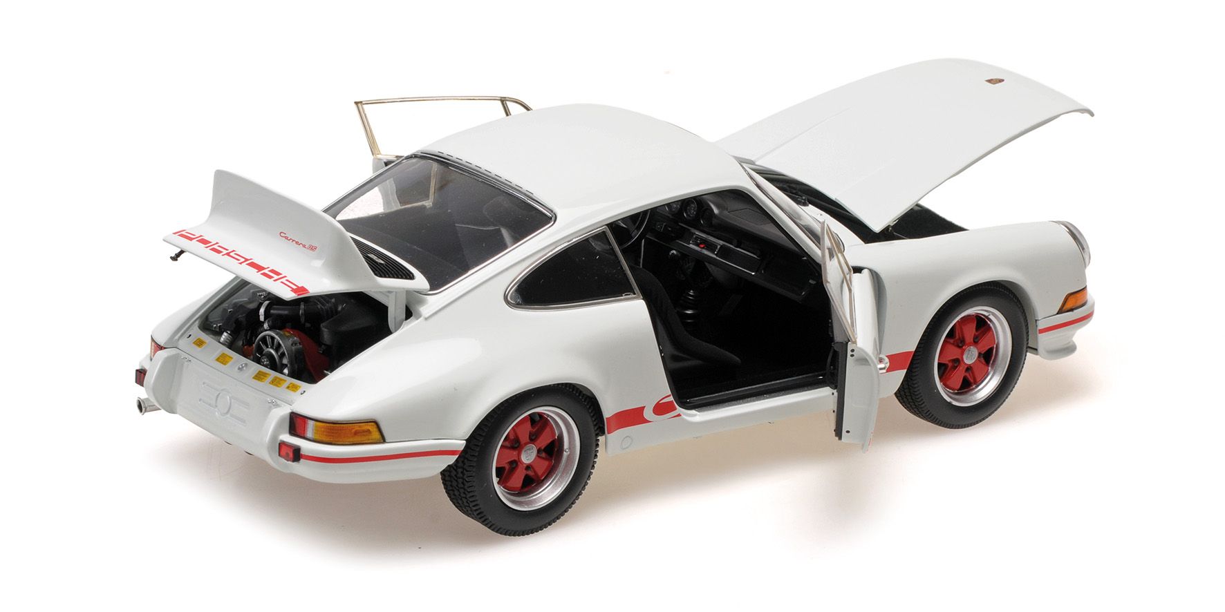 Porsche 911 Carrera RS 1972 white/red decor 1:18 Minichamps