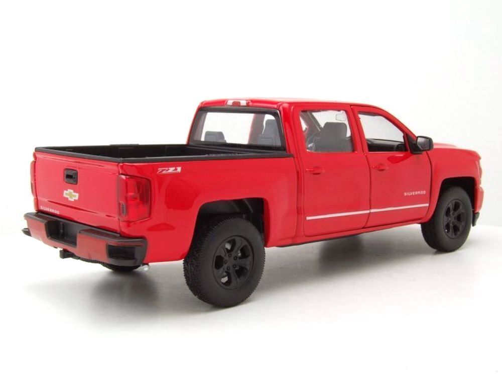 Chevrolet Silverado 2017 red 1:24 Welly