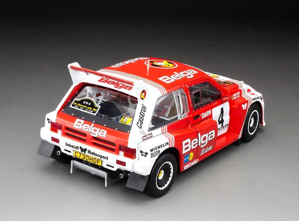 MG Metro 6R4 #4 Duez/Lux Belga Lotto Bianchi Rallye 1986 1:18 Sun Star
