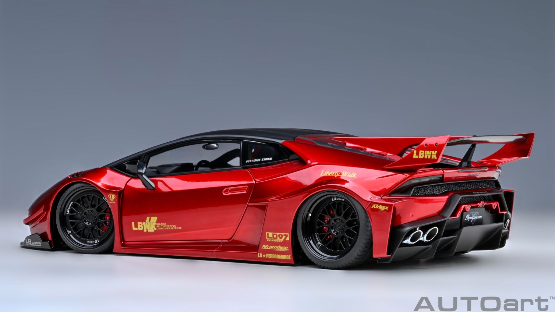 Liberty Walk LB Silhouette Works Lamborghini Huracan GT 2019 metallic red 1:18 AUTOart