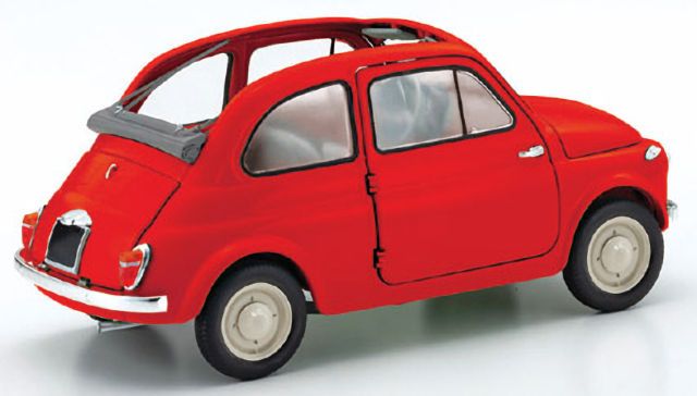 Fiat 500 D Cabriolet Open 1960 red 1:18 Kyosho