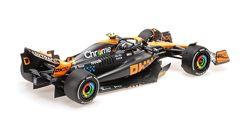 McLaren F1 Team MCL60 #4 L.Norris 2nd Singapore GP 2023 1:18 Minichamps 