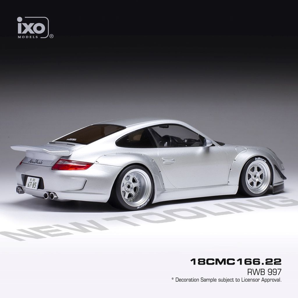 Porsche RWB 997 silver 1:18 Ixo Models