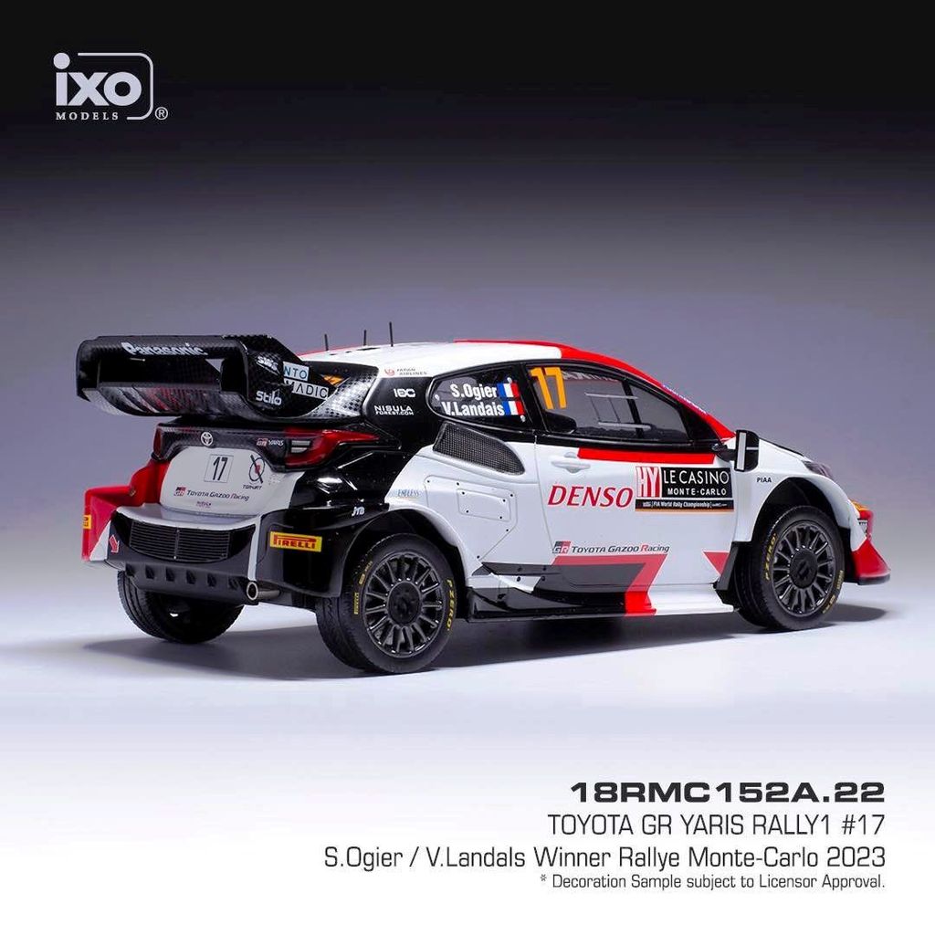 Toyota GR Yaris #17 Ogier/Landais Rally WM Rally Monte Carlo 2023 1:18 Ixo Models