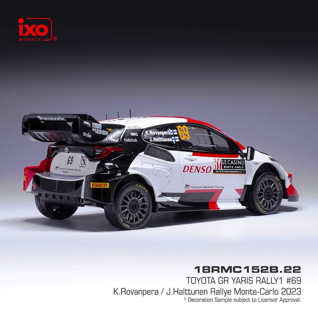 Toyota GR Yaris #69 Rovanperä/Halttunen Rallye WM Rally Monte Carlo 2023 1:18 Ixo Models