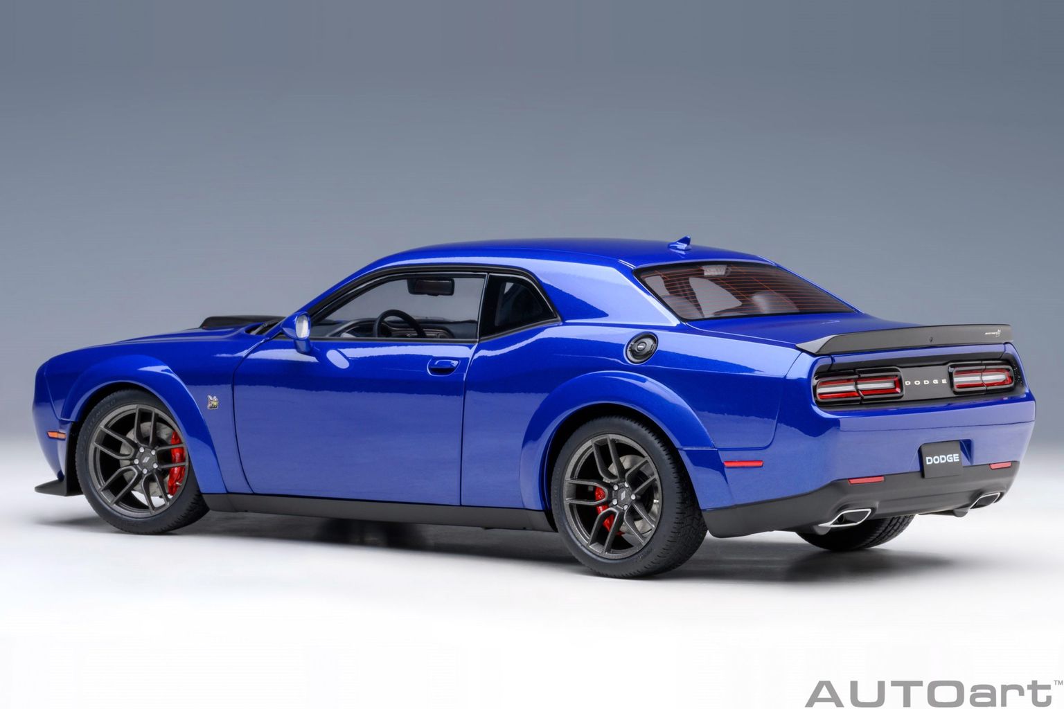 Dodge Challenger R/T Scat Pack Shaker Widebody 2022 indigo blue 1:18 AUTOart 