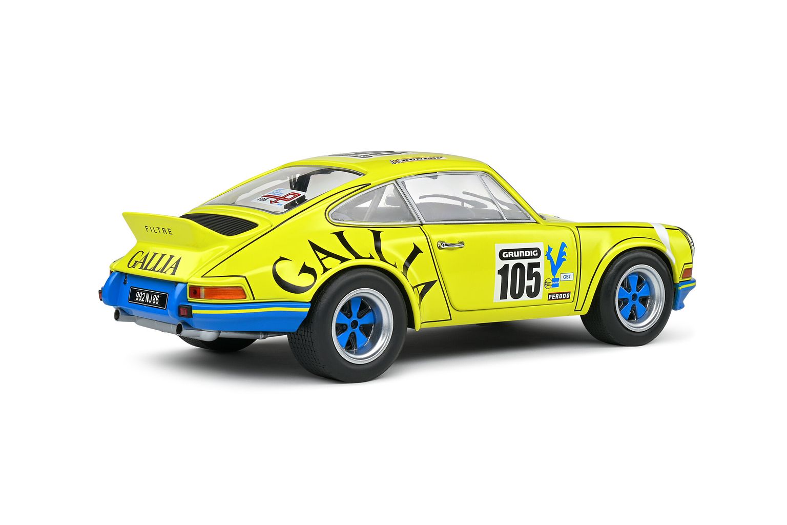 Porsche 911 Carrera RS Coupe 2.7 #105 Lafosse/Angoulet Rally Tour de France 1973 1:18 Solido