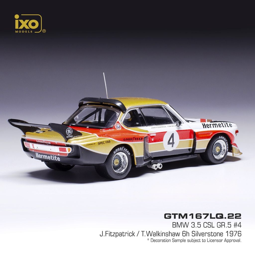 BMW 3.5 CSL #4 Fitzpatrick/Walkinshaw Silverstone 1976 1:43 Ixo Models