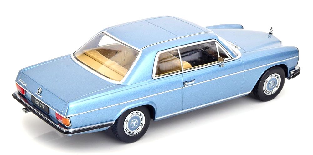 Mercedes-Benz 280C/8 W114 Coupe 1969 light blue metallic 1:18 KK Scale