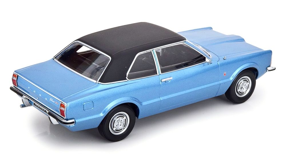 Ford England Taunus GT with Vinyl Roof 1971 blue metallic/matt black 1:18 KK Scale