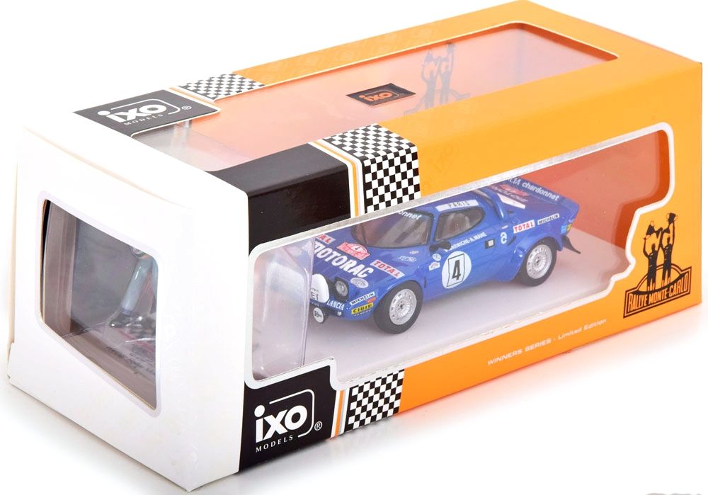 Lancia Stratos HF #4 Darniche/Mahe Rally Monte Carlo 1979 Winner Monte Carlo Serie 2 with Figurines 1:43 Ixo Models