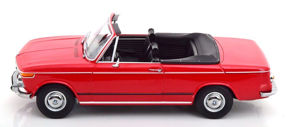 BMW 1600-2 Cabriolet 1968 with Removable Soft-Top red 1:18 KK Scale