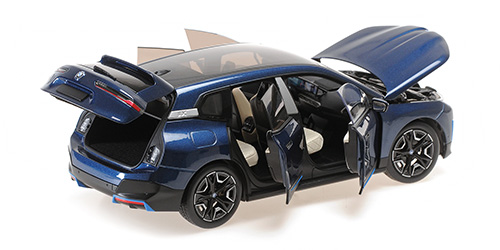 BMW iX 2022 blue metallic 1:18 Minichamps 