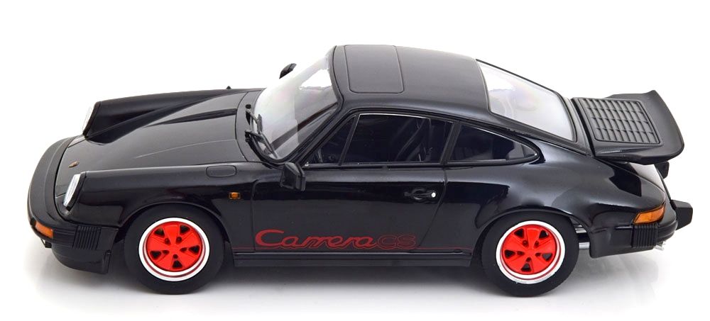 Porsche 911 Carrera 3.2 Clubsport 1989 black/red 1:18 KK Scale