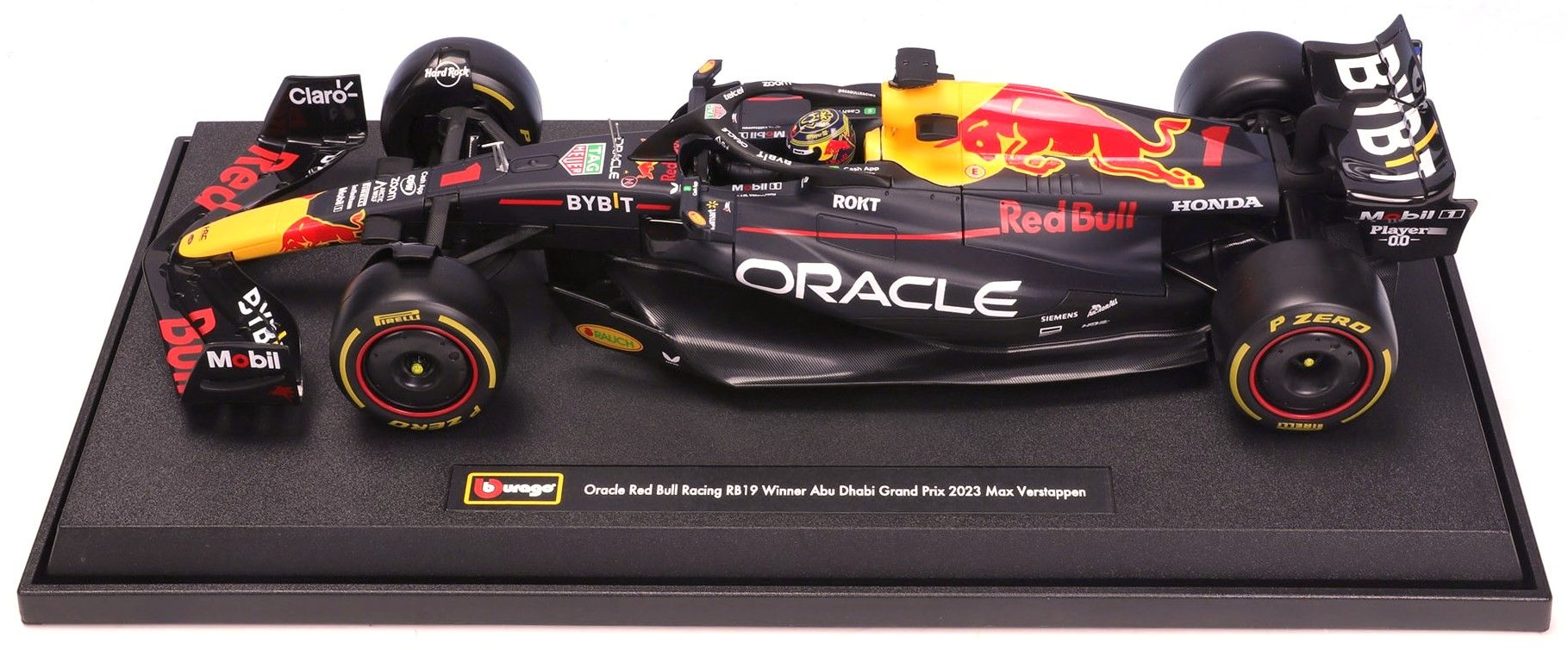 Red Bull RB19 #1 M.Verstappen Abu Dhabi GP 2023 Last Race Special WC Helmet 1:18 Bburago