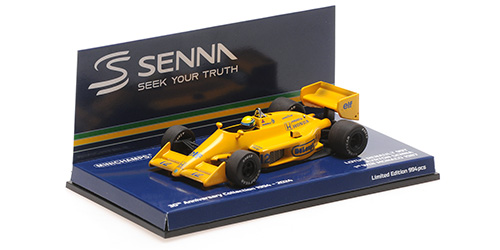 Lotus Honda 99T #12 A.Senna 1st Win Monaco GP 1987 - dirty version 1:43 Minichamps