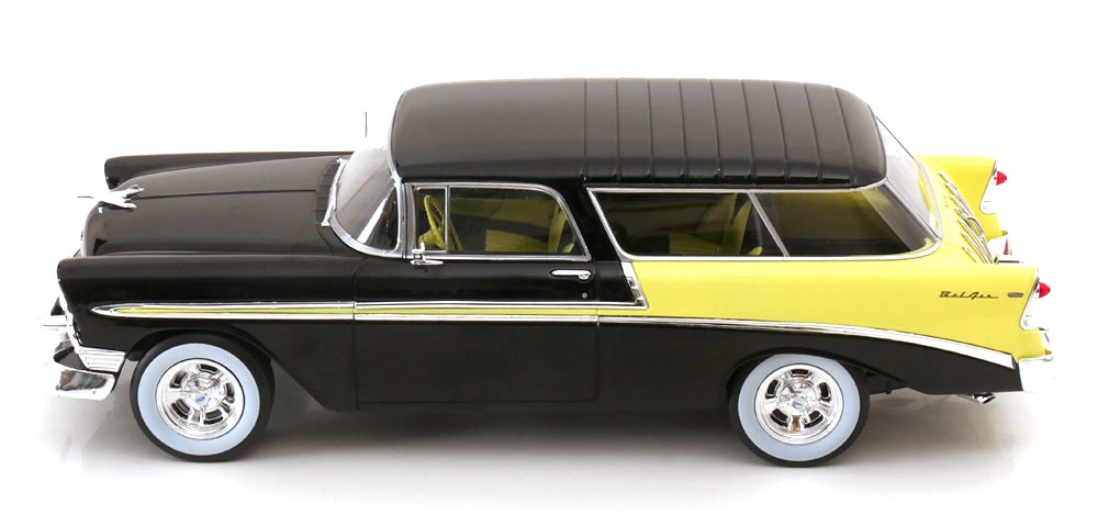 Chevrolet Bel Air Nomad SW Station Wagon Custom 1956 black/yellow 1:18 KK Scale