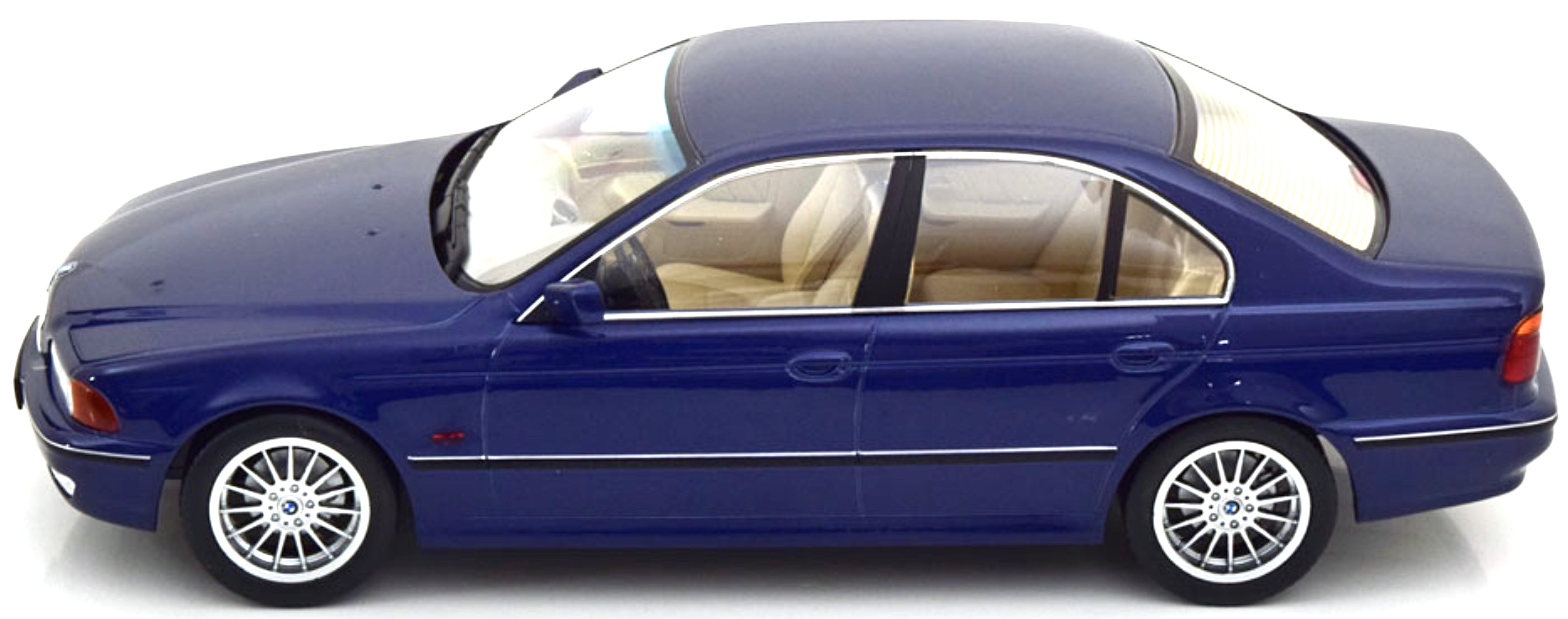 BMW 540i E39 Sedan 1995 blue metallic 1:18 KK Scale