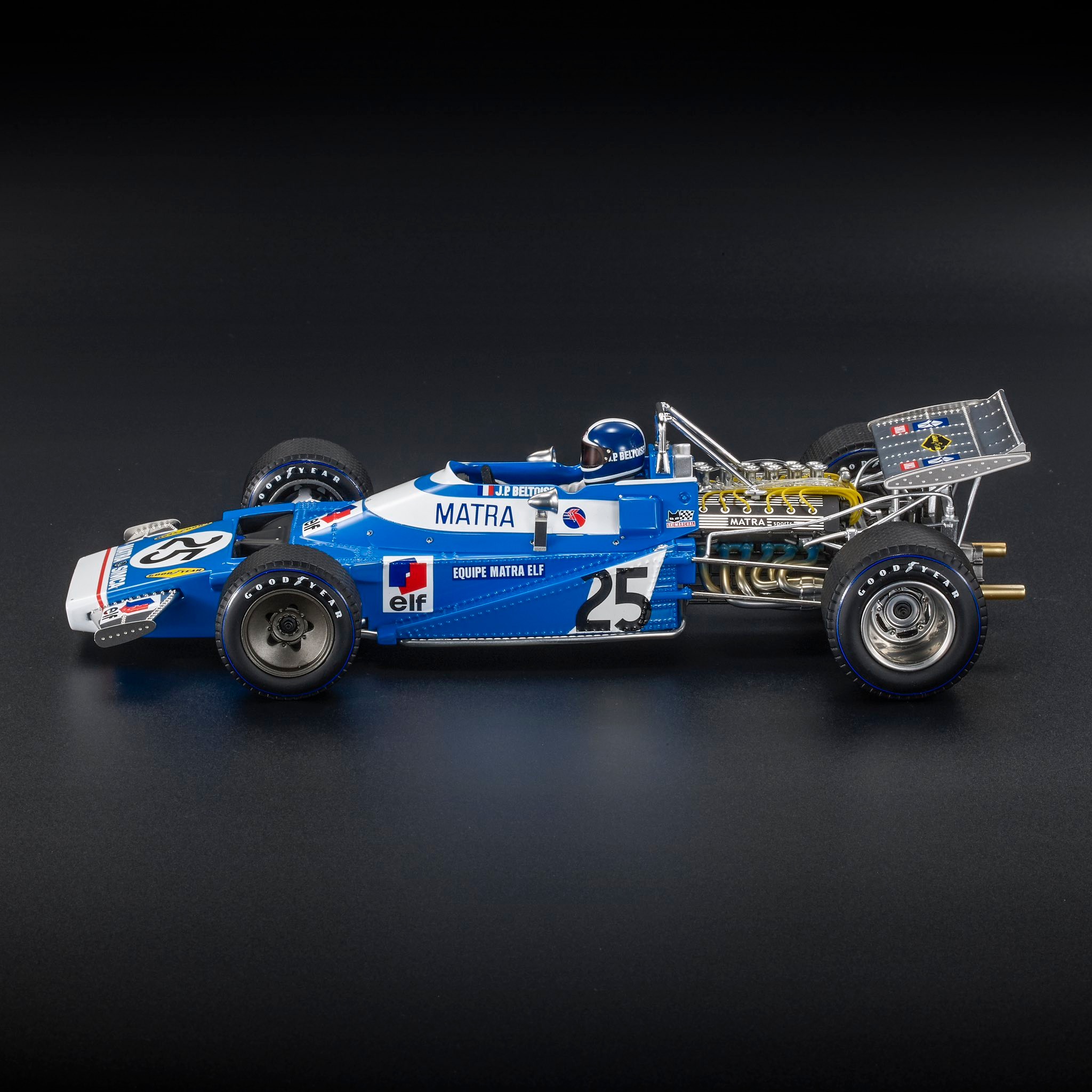 Matra Simca F1 MS120 #25 J.-P.Beltoise 3rd Belgium GP 1970 with Driver Figure 1:18 GP Replicas