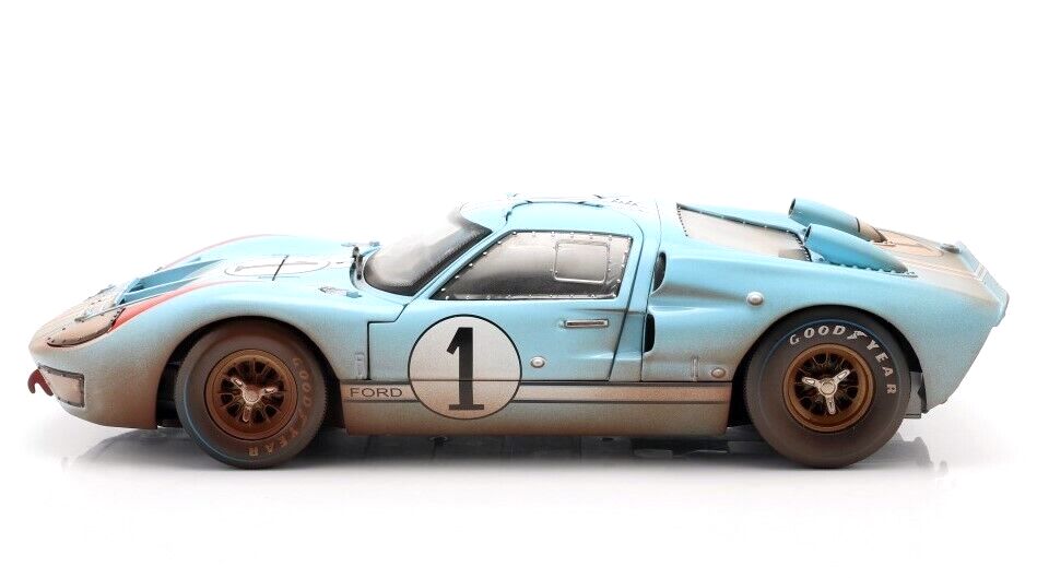 Ford GT40 MKII 7.0L V8 #1 Miles/Hulme 2nd 24H Le Mans 1966 dirty version 1:18 Shelby Collectibles