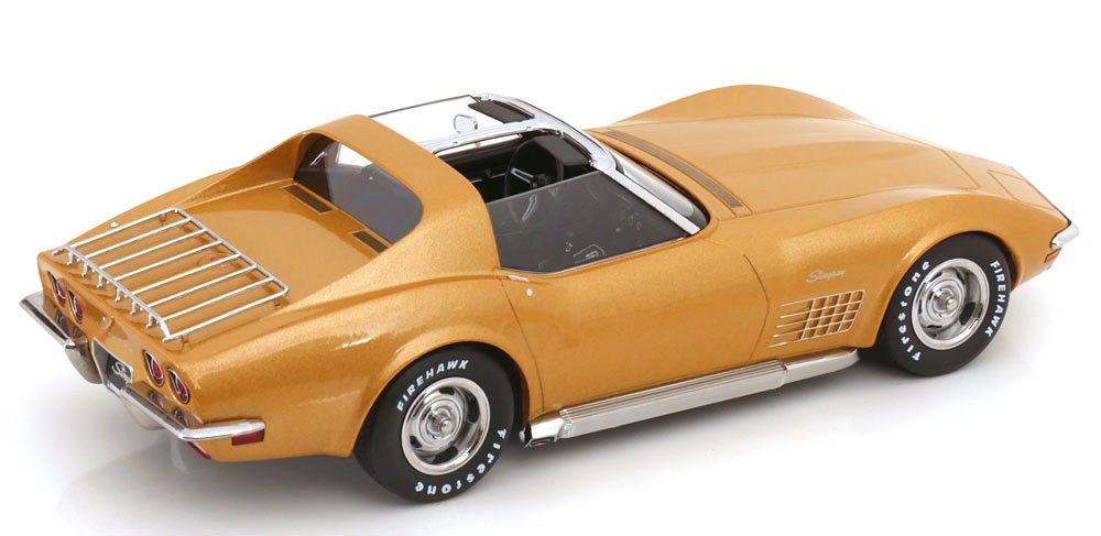 Chevrolet Corvette C3 1972 with Removable Roof Parts gold metallic 1:18 KK Scale