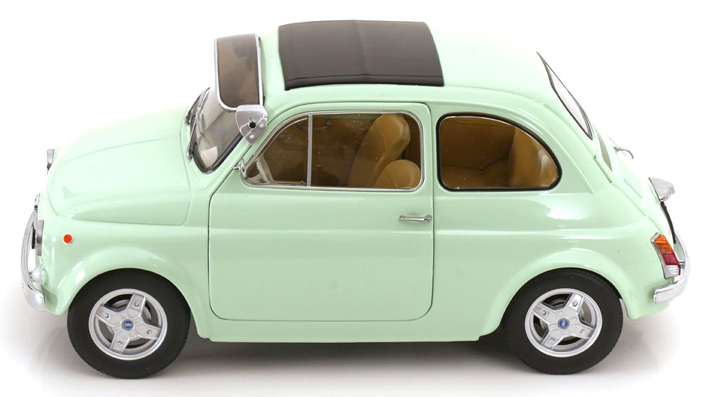 Fiat 500 F Custom with Abarth Rims 1968 mint green 1:12 KK Scale
