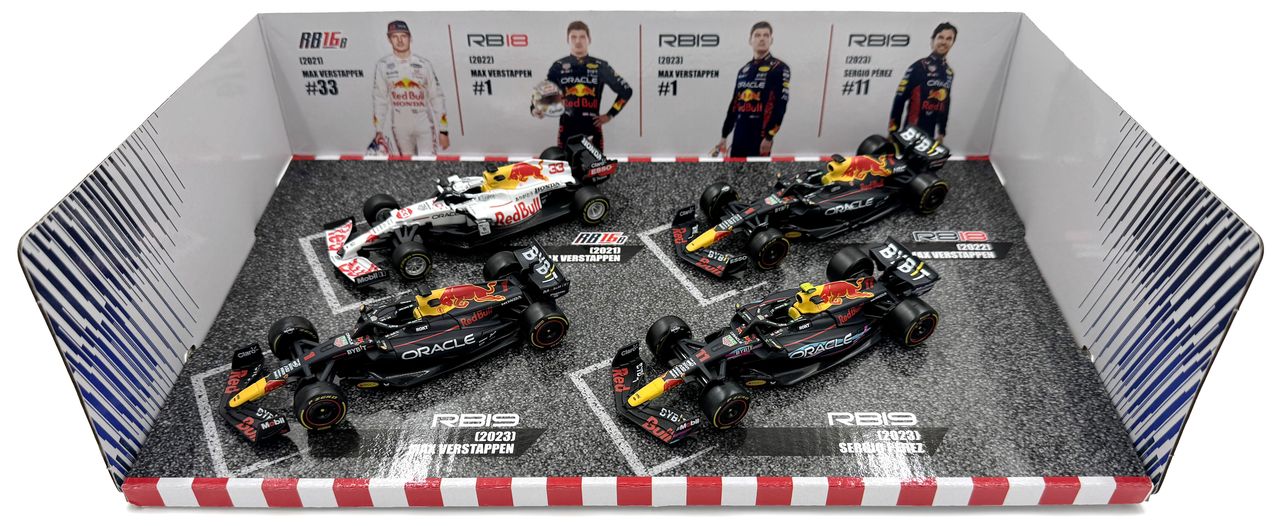 Set F1 4x Team Oracle Red Bull Racing #1 M.Verstappen 2023 -2024 1:43 Bburago