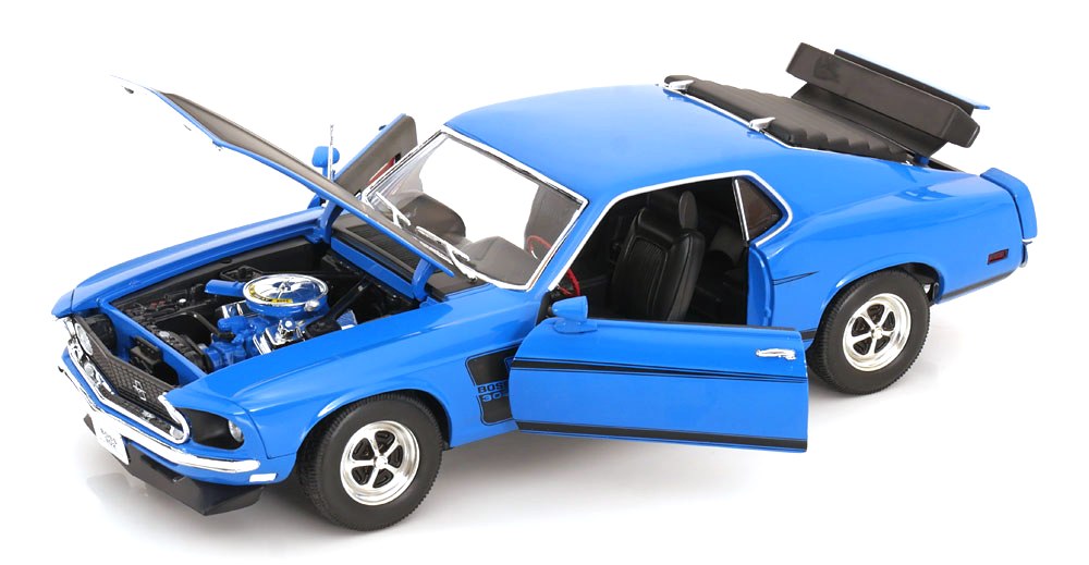 Ford Mustang Boss302 1969 blue 1:18 Welly