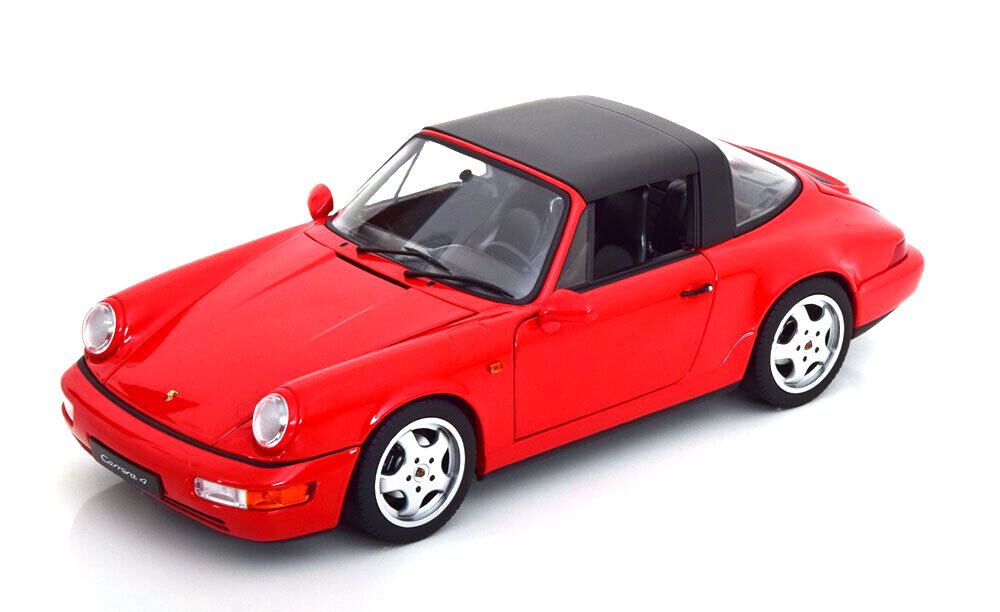 Porsche 911 (964) Carrera 4 Targa 1990 red 1:18 Norev