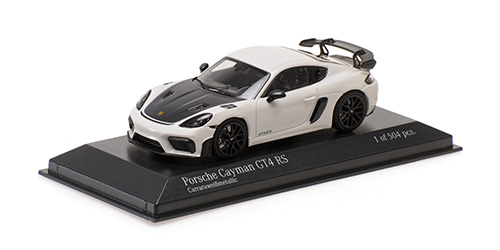Porsche Cayman GT4 RS 2021 white/black wheels 1:43 Minichamps