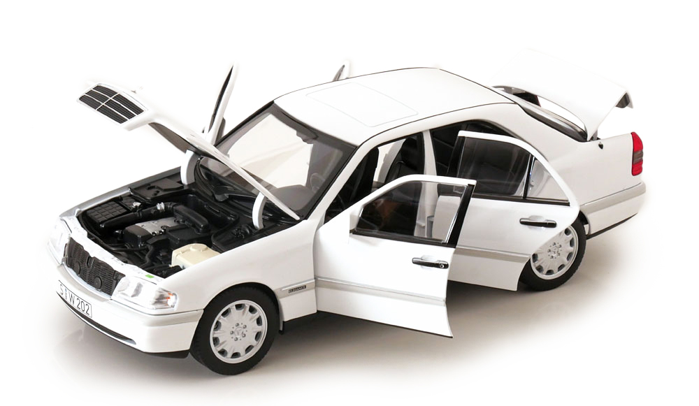 Mercedes-Benz C 200 W202 1993 white 1:18 Norev