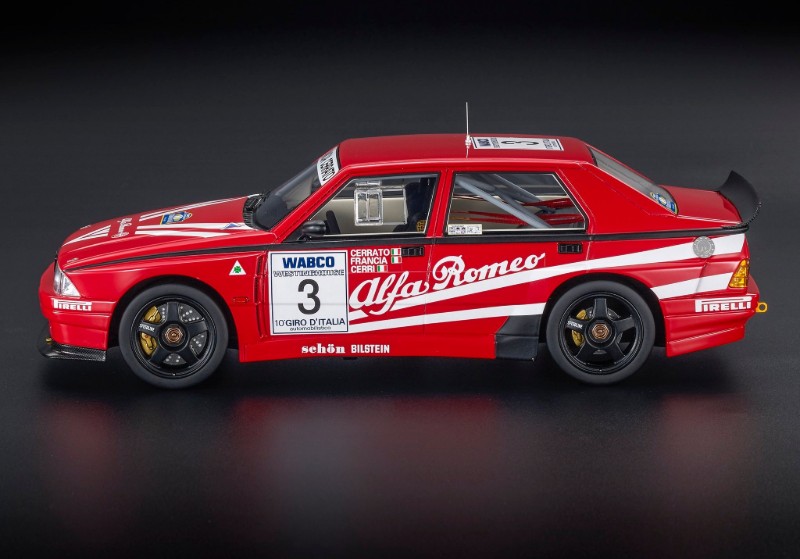 Alfa Romeo 75 Turbo Evoluzione IMSA #3 Cerrato/Francia/Cerri Winner Giro d'Italia 1989 1:18 Top Marques Collectibles