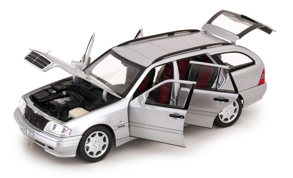 Mercedes-Benz C 200 T-Model S202 1997 silver 1:18 Norev