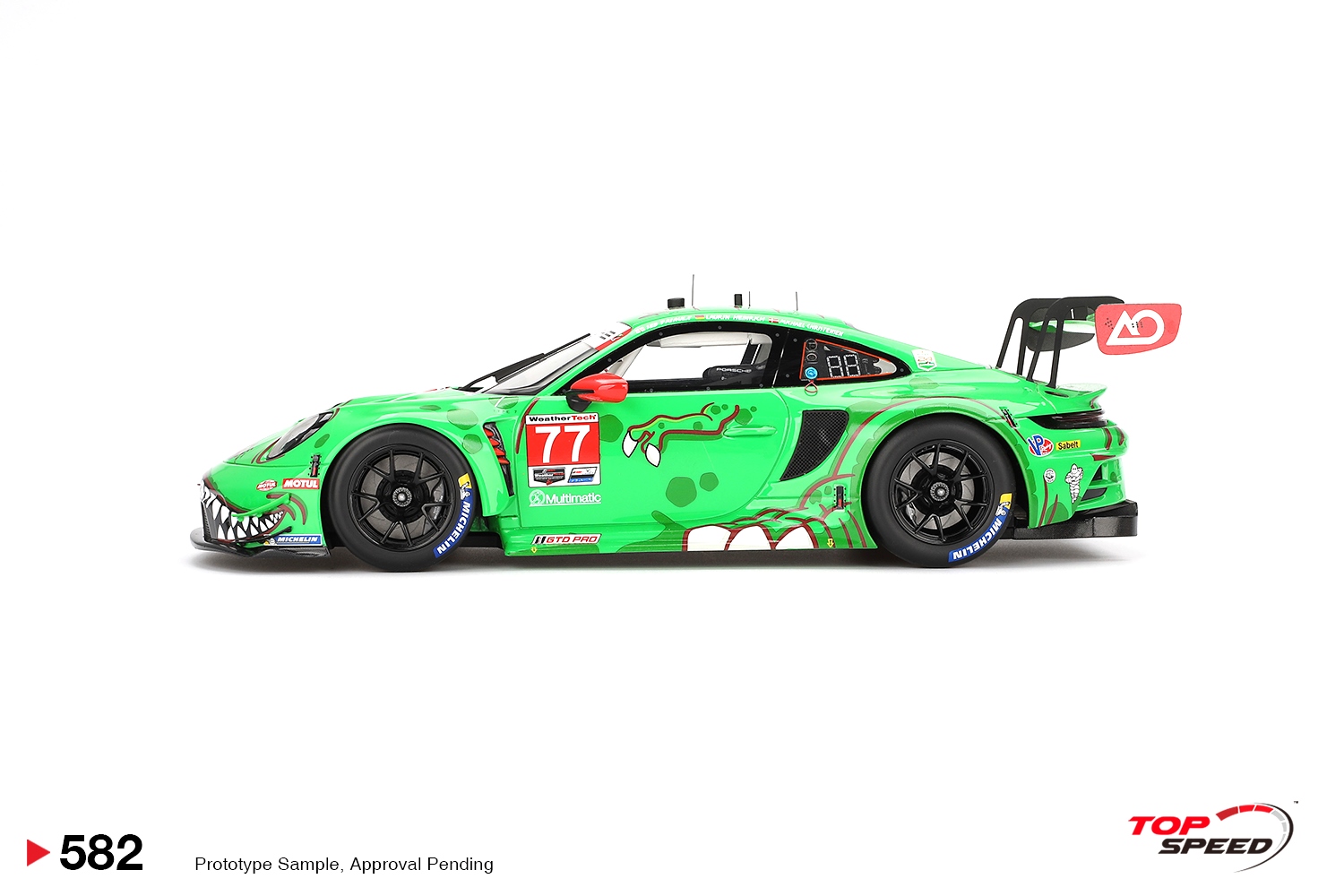 Porsche 911 992 GT3 R #77 AO Racing Daytona 24H GTD PRO 2nd 2024 1:18 TopSpeed Models