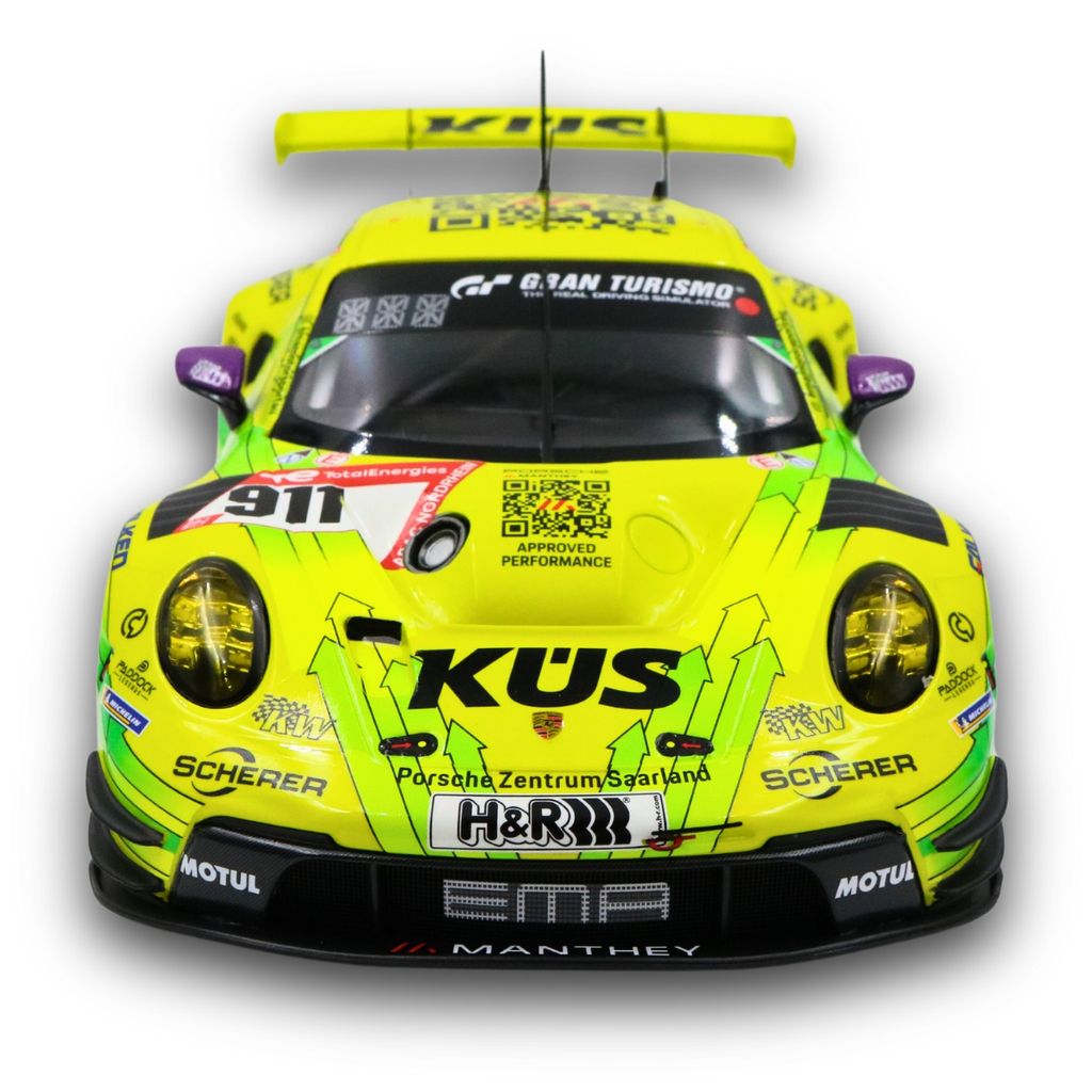 Porsche 911 992 GT3 R Team Manthey EMA #911 Preining/Estre/Makowiecki/Christensen 24H Nürburgring 2023 1:18 Ixo Models